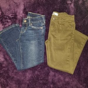 Bundle 2 pairs girls jeans size 5
